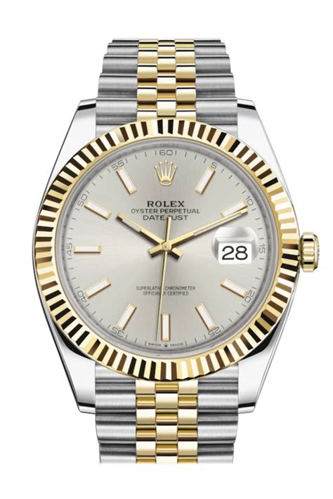 rolex silver and gold mens|rolex watches for men 41.